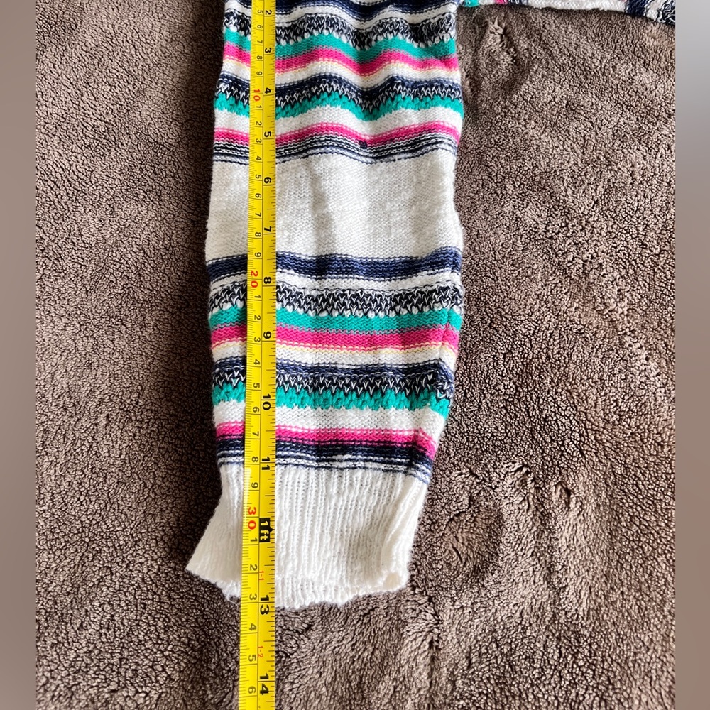 American Living cotton linen blend striped multicolored pullover sweater sz S - Picture 10 of 10